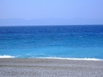 Meer und Strand an der Nordspitze von Rhodos, im Hintergrund die t�rkische Halbinsel Loryma