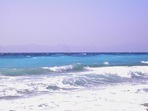 Meer und Strand an der Nordspitze von Rhodos, im Hintergrund die t�rkische Halbinsel Loryma