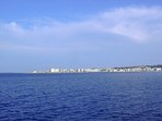 Stadt Rhodos: die Neustadt, aufgenommen von der Symi-F�hre