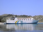 Die F�hre "Symi" am Anleger beim Kloster Panormitis